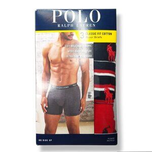 Polo Ralph Lauren Boxer Briefs 3 Pack Cotton Classic Fit Pony Logo NEW Large XL
